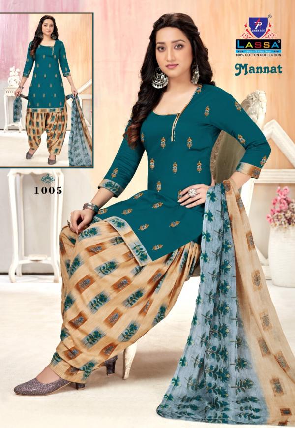 Lassa Mannat Royal Patiyala Cotton Designer Patiyala Dress Material